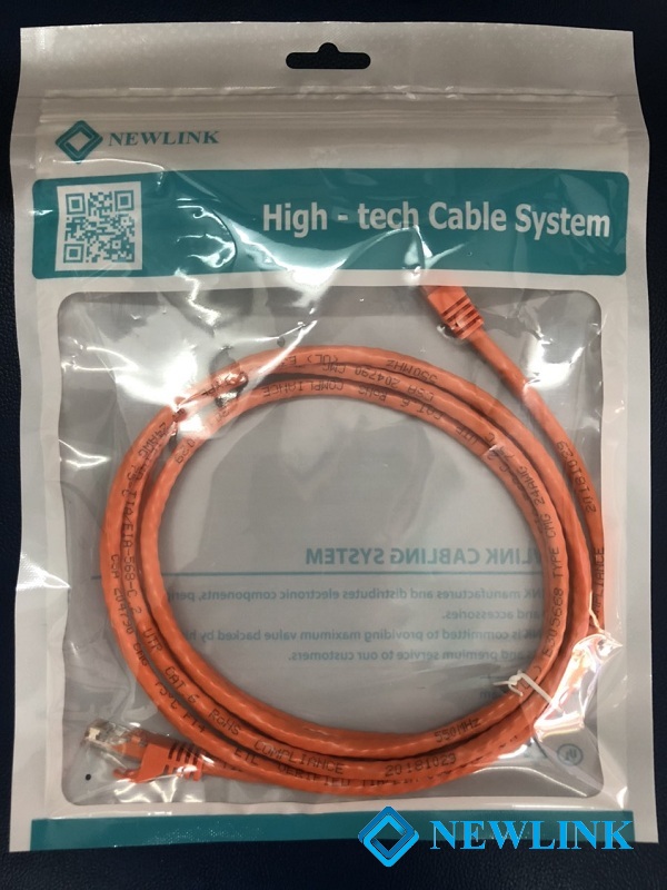 Dây mạng cat6 0,3M NewLink NL-1001FOR (cam)